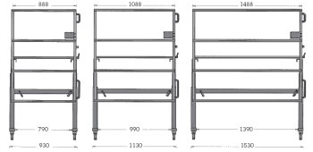 Darstellung der Systembreiten