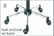 Stahl verchromt mit Rollen