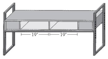 Einsatzplatte rechts und links, Nutzbreite 2 x 39 TE