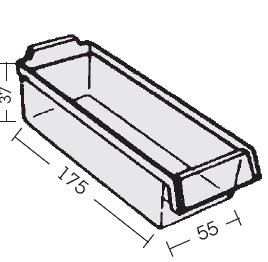 Klarsichtkasten 55 x 37 x 175mm