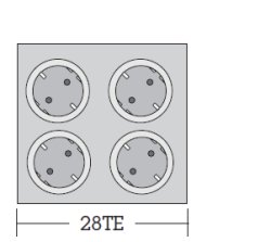vier Steckdosen