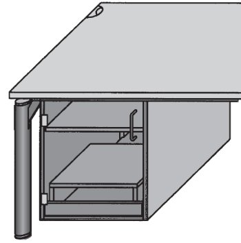 Rechner-/Druckerunterschrank