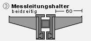 Messleitungshalter beidseitig