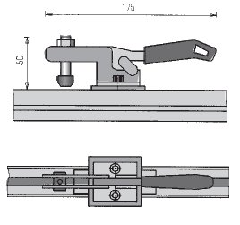 Technische Zeichnung Schnellspanner